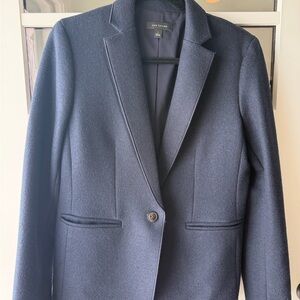 Ann Taylor Dark Navy Single-Button Blazer